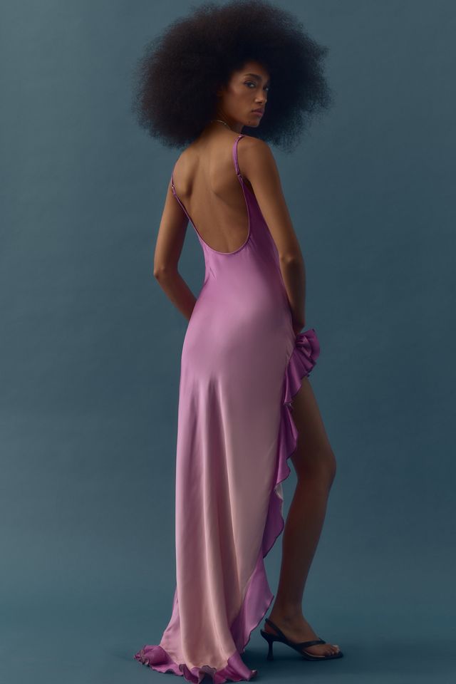 Delfi Collective V-Neck Ruffle Slip Dress #2