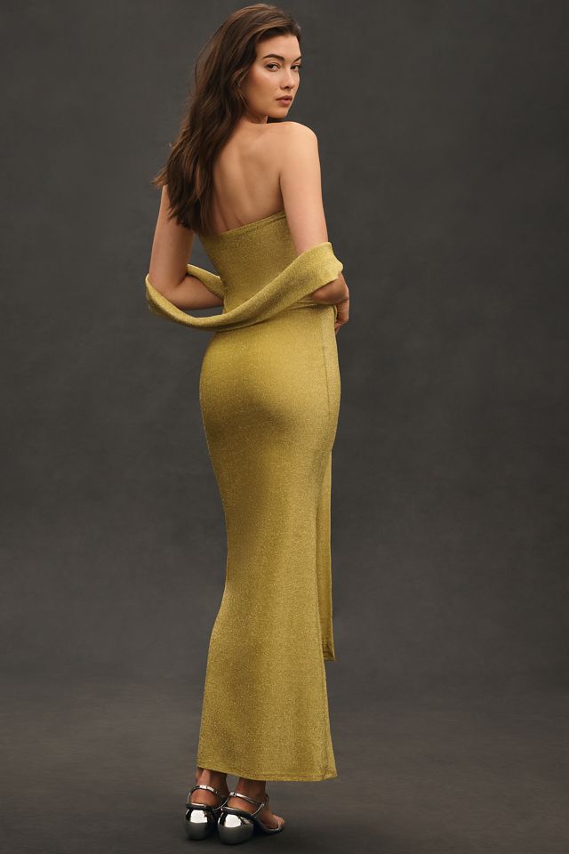 Delfi Collective Mica Strapless Neck Scarf Maxi Dress #2