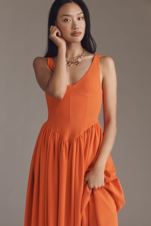 Delfi Collective Margot Sleeveless V-Neck Basque-Waist Maxi Dress #3