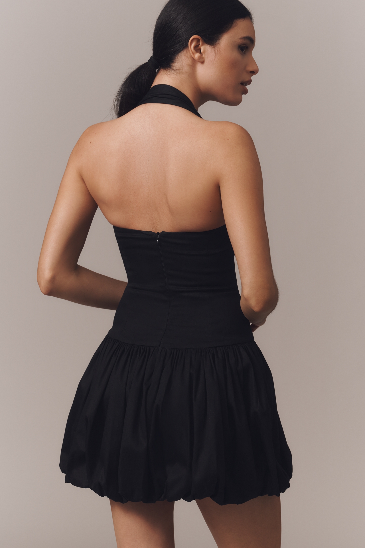 Delfi Collective Halter Bubble Mini Dress