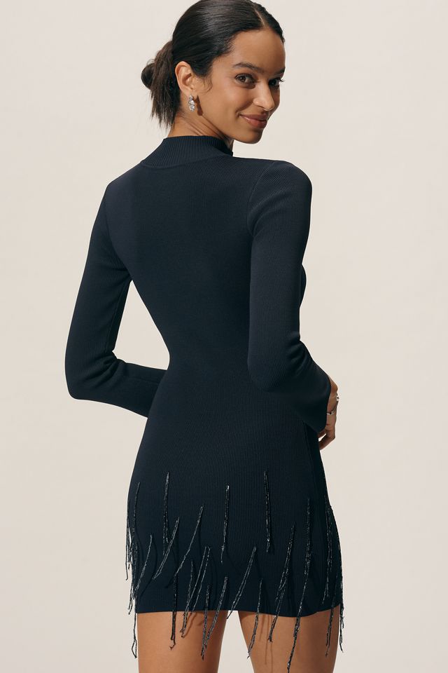 Delfi Collective Elena Beaded Fringe Mini Dress #2