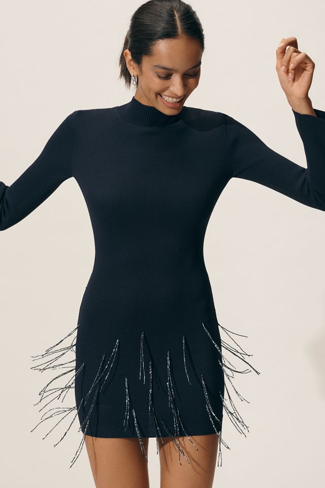 Delfi Collective Elena Beaded Fringe Mini Dress #3