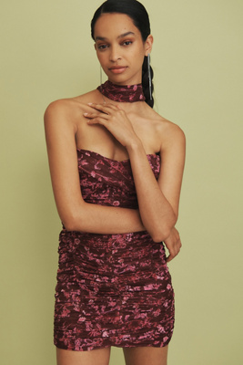 Sabina Musayev Ayla Strapless Mini Dress In Brown