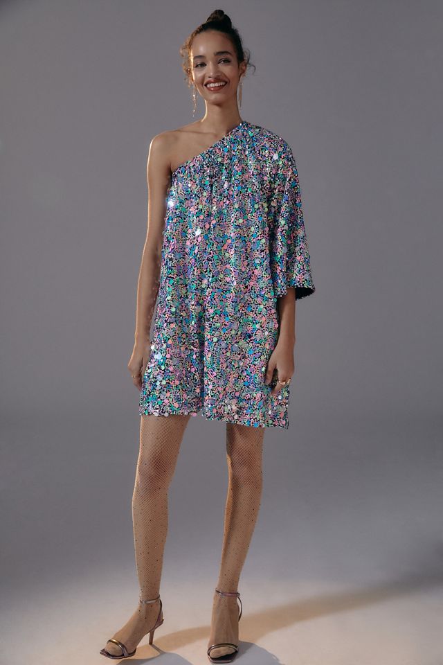 Stella Nova Embellished One-Shoulder Dress #2