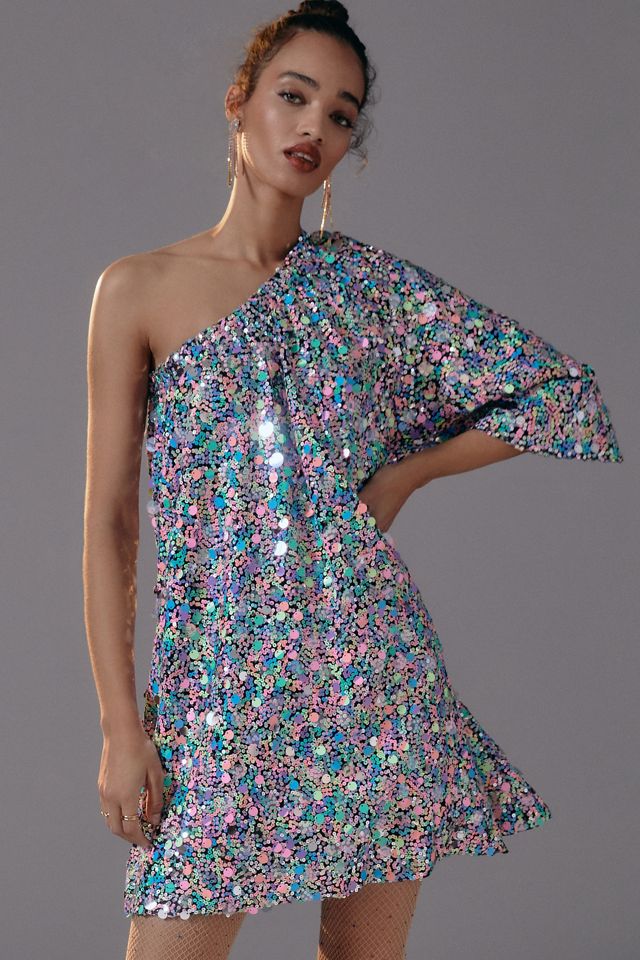 Stella Nova Embellished One-Shoulder Dress #3