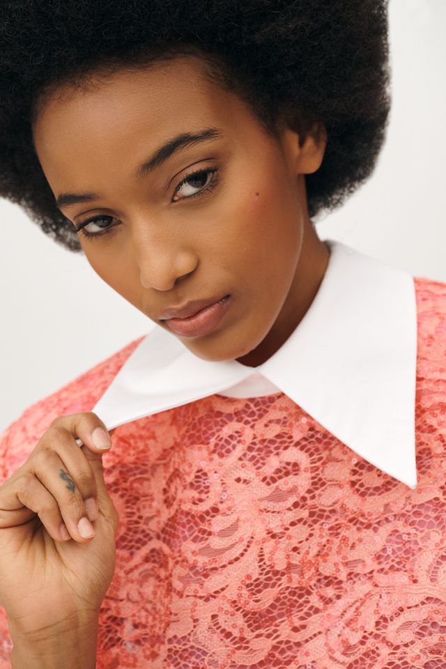 Stella Nova Sequined Lace Shirt Dress #3