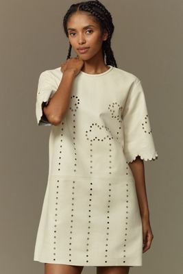 Stella Nova Pointelle Leather Mini Dress