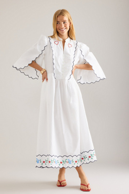 Robe midi brodée en taille: Uk 12 chez Anthropologie - Stella Nova - Modalova