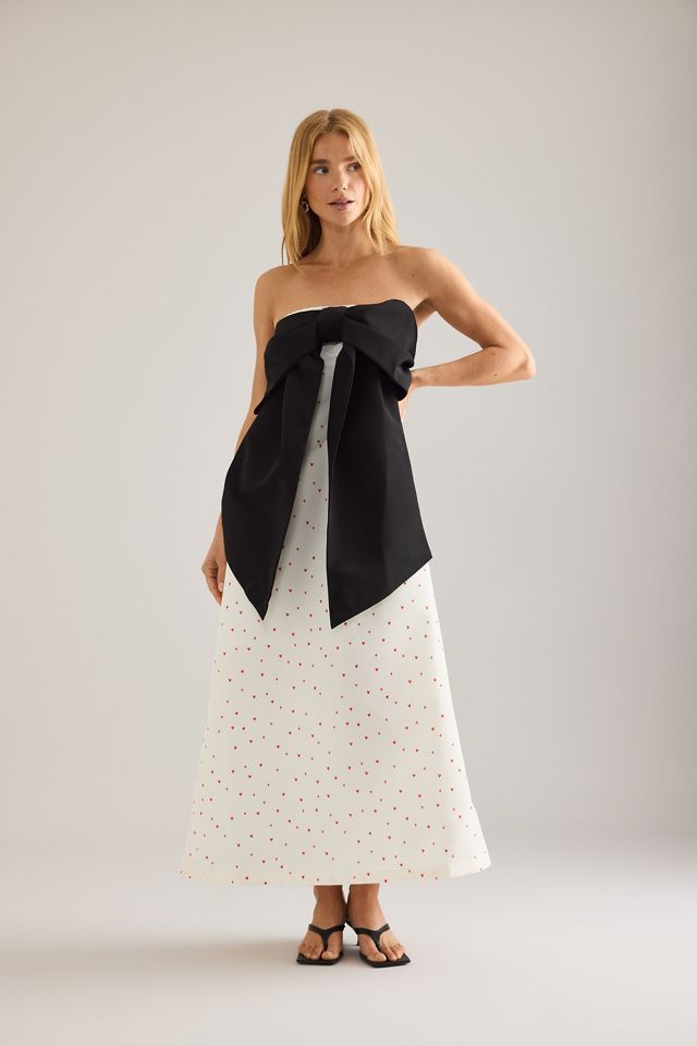 Stella Nova Heart Print Bow Midi Dress #4