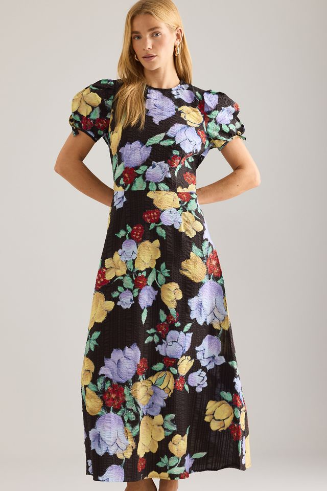 Robe mi-longue Stella Nova à manches bouffantes à fleurs #2