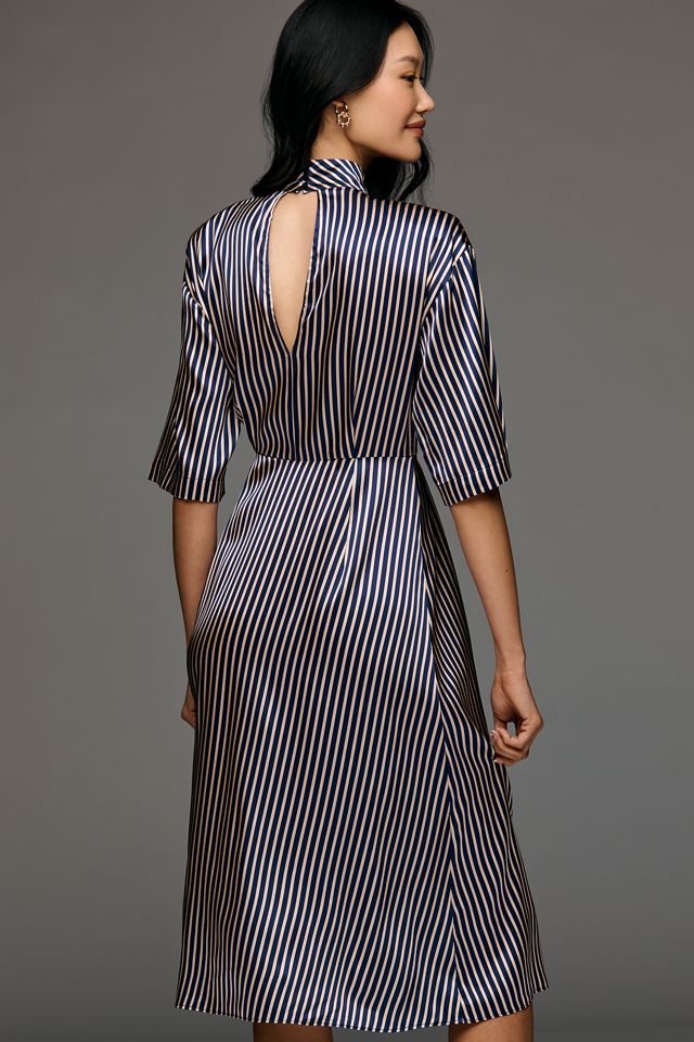 Stella Nova Silk Blend Short-Sleeve Midi Dress | Anthropologie