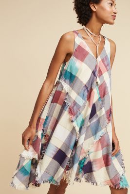 anthropologie maeve plaid dress