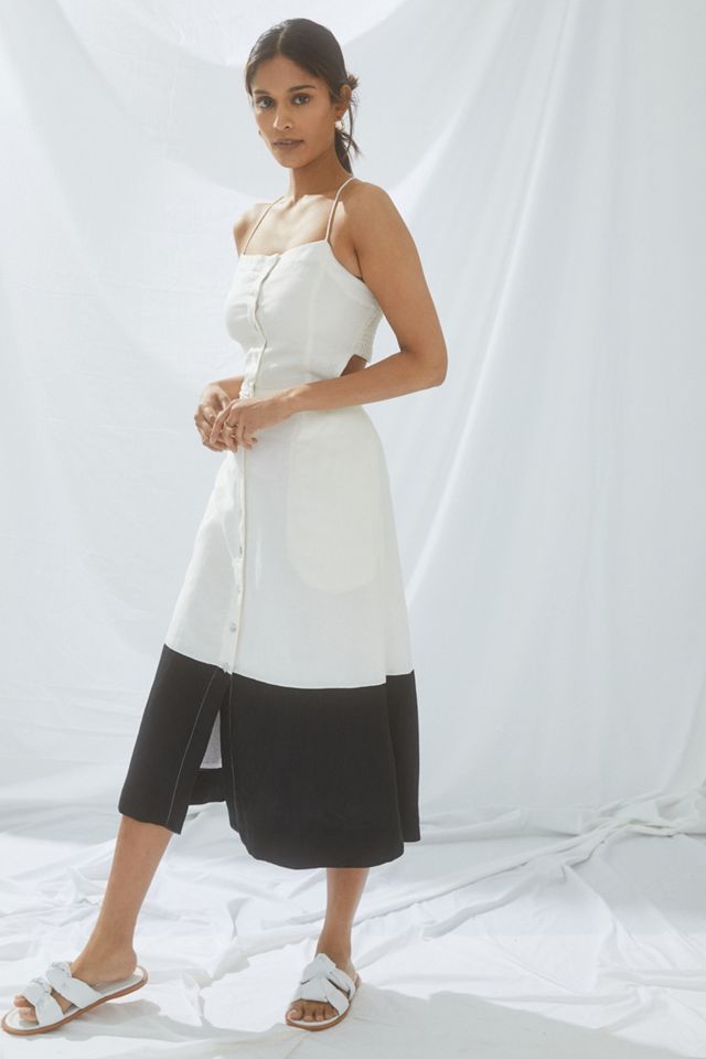 Maeve Colorblocked Contrast Midi Dress #2