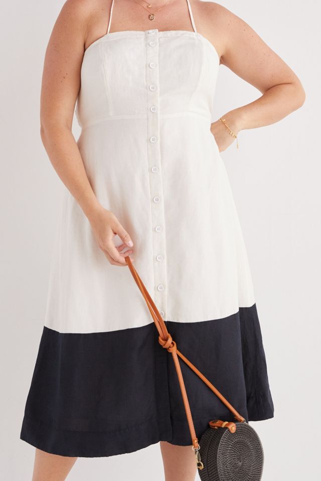 Maeve Colorblocked Contrast Midi Dress #6