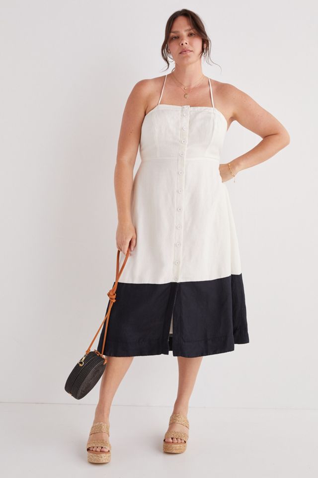 Maeve Colorblocked Contrast Midi Dress #4