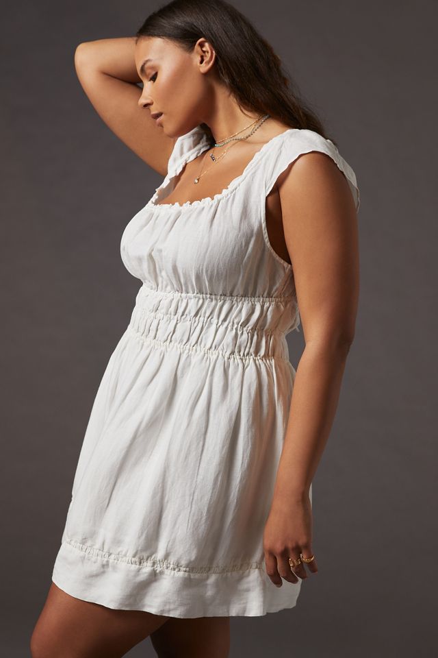 Smocked-Waist Mini Dress #5
