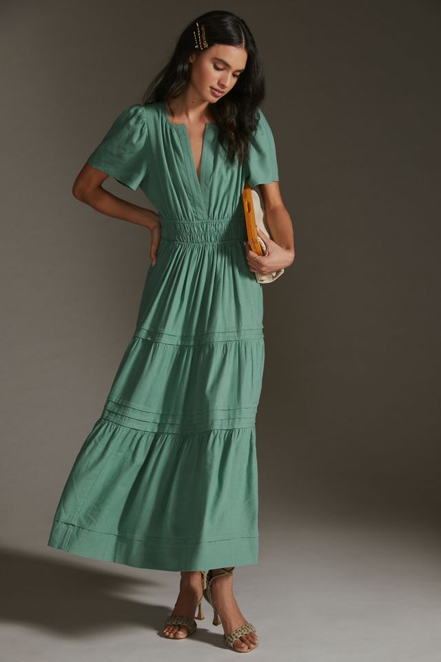 The Somerset Maxi Dress Linen Edition Anthropologie UK