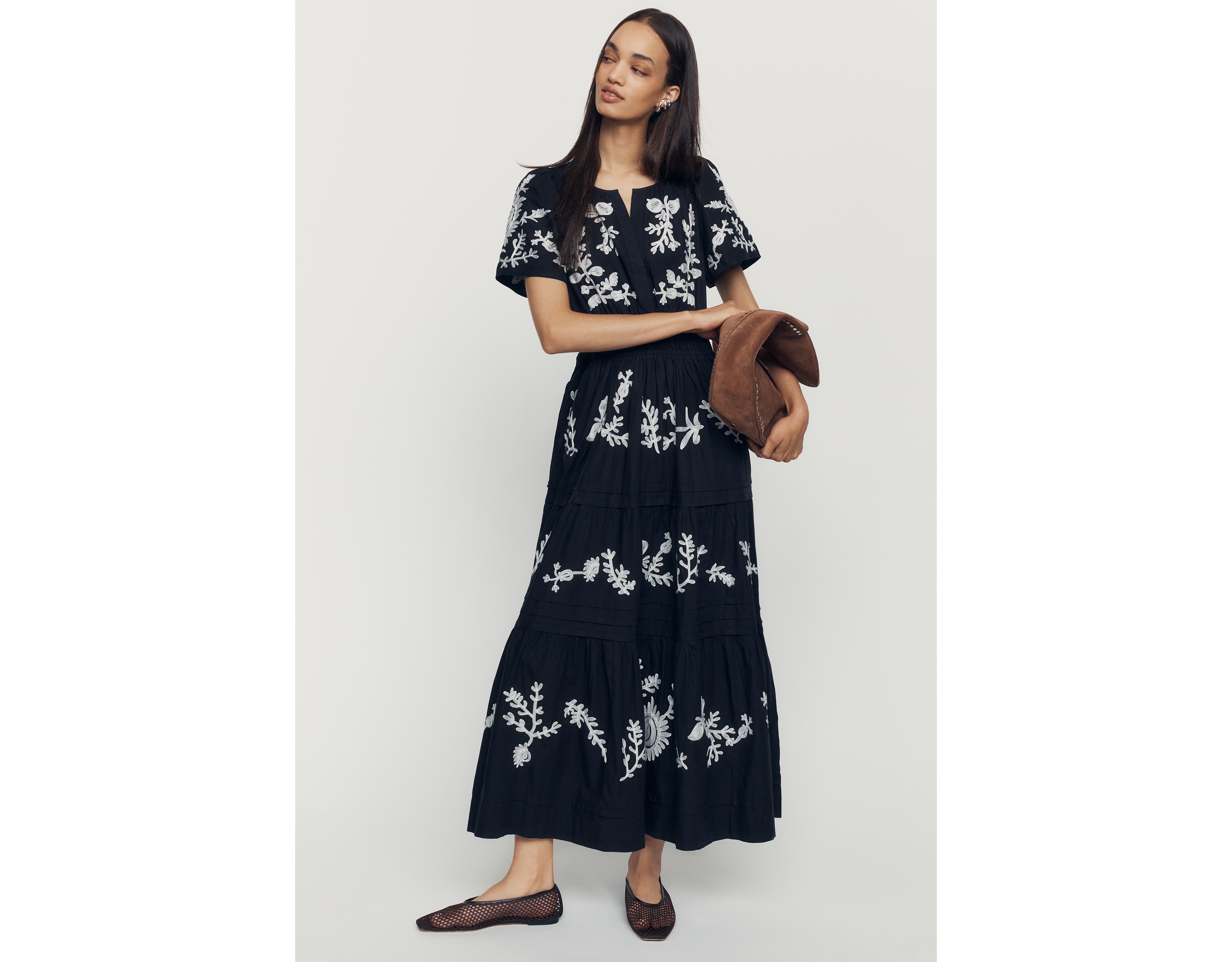 Somerset 100% Cotton Embroidered Maxi Dress
