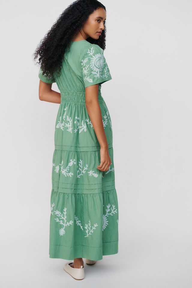 Somerset 100% Cotton Embroidered Maxi Dress | AnthroHome