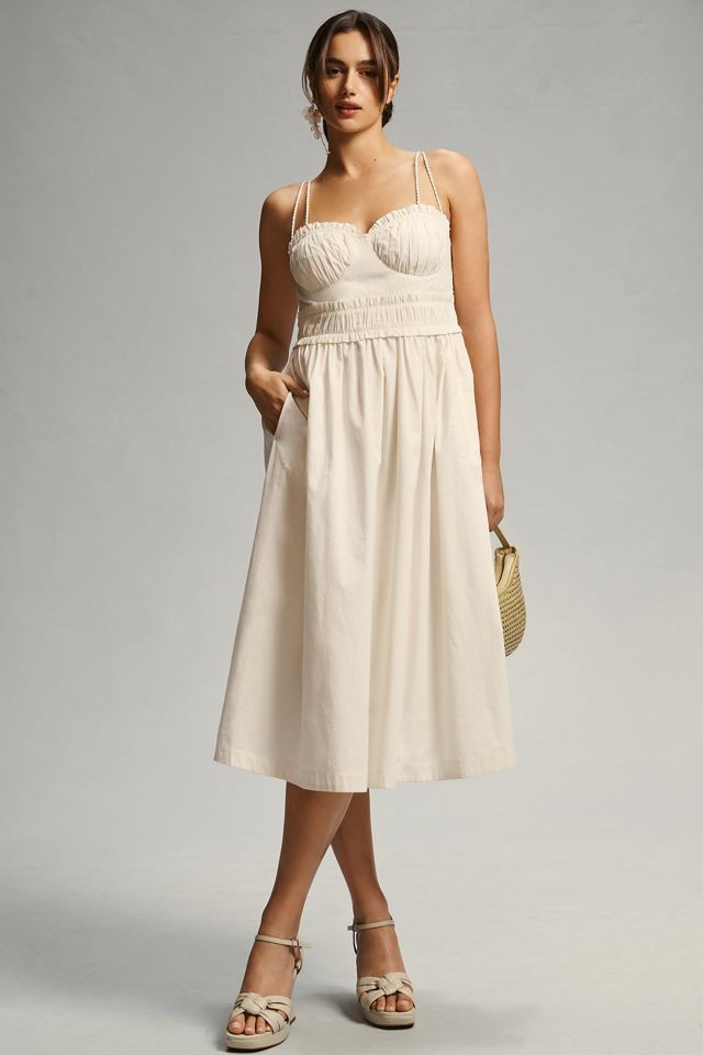 By Anthropologie Corset Midi Dress Anthropologie
