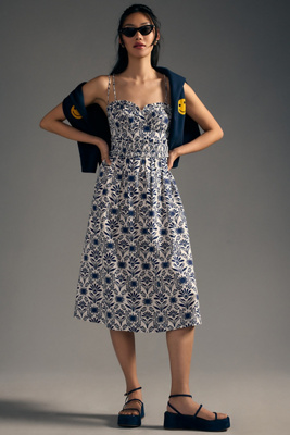 anthropologie corset midi dress By Anthropologie Corset Tiered Lace Ruffle Dress