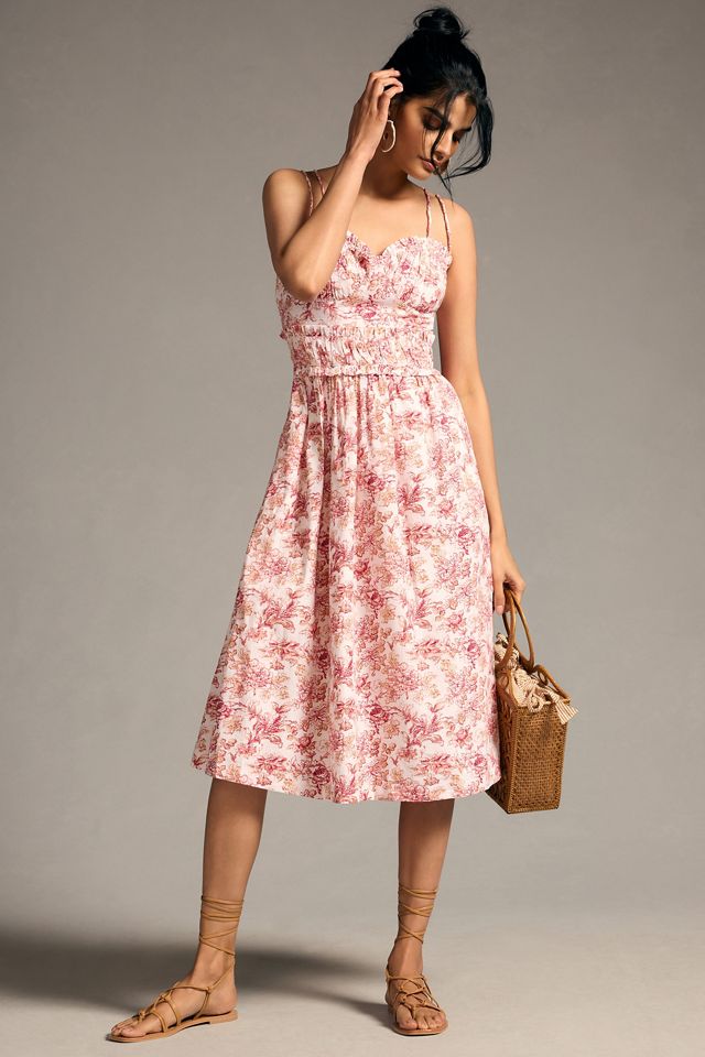 By Anthropologie Corset Midi Dress #1
