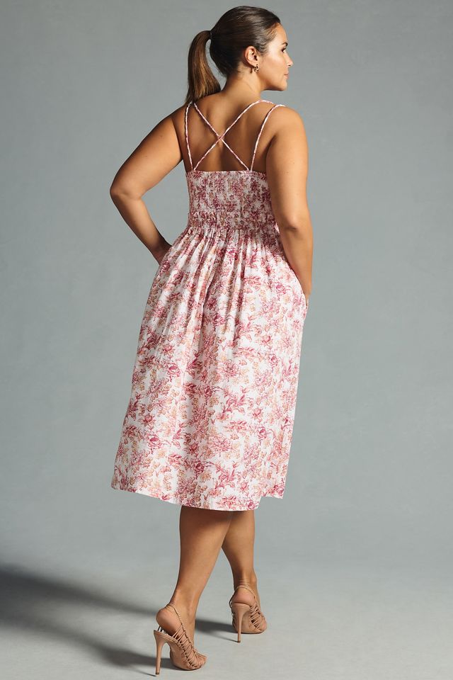 By Anthropologie Corset Midi Dress #6