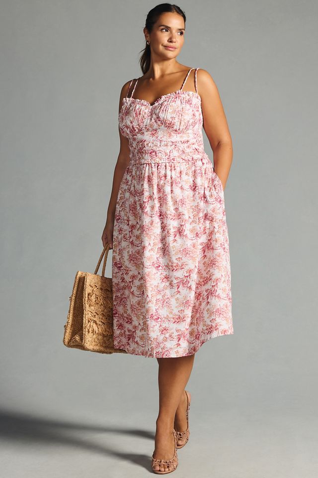 By Anthropologie Corset Midi Dress #4