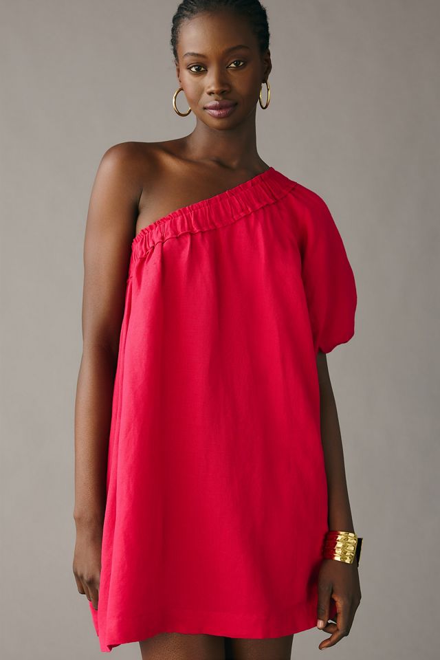 By Anthropologie One-Shoulder Waistless Mini Dress #2