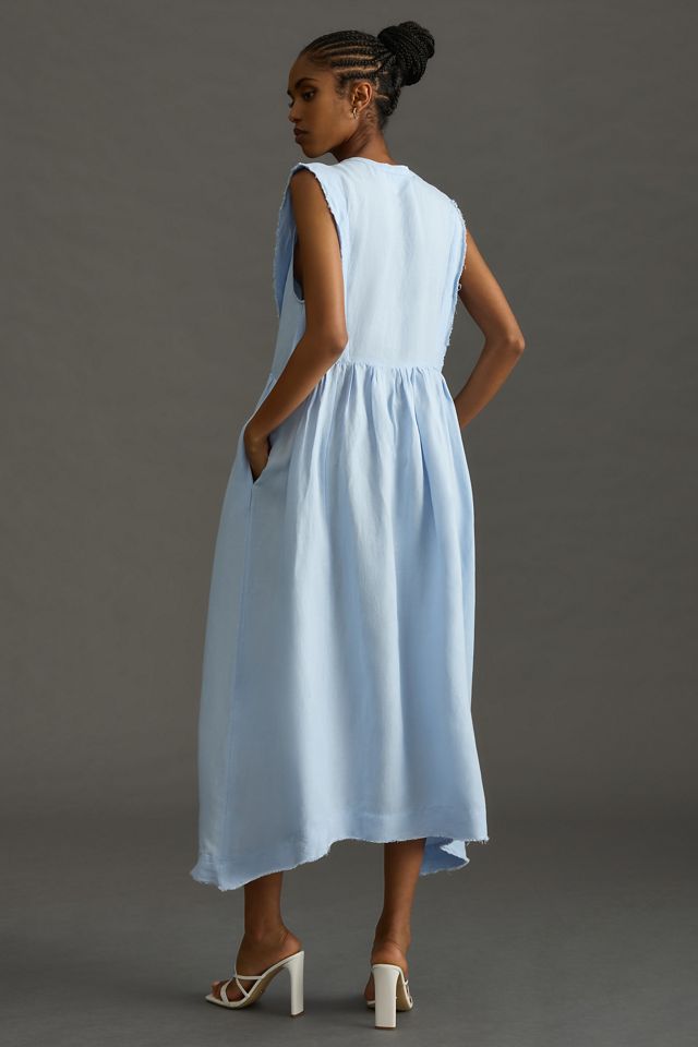 By Anthropologie V-Neck Apron Dress #1