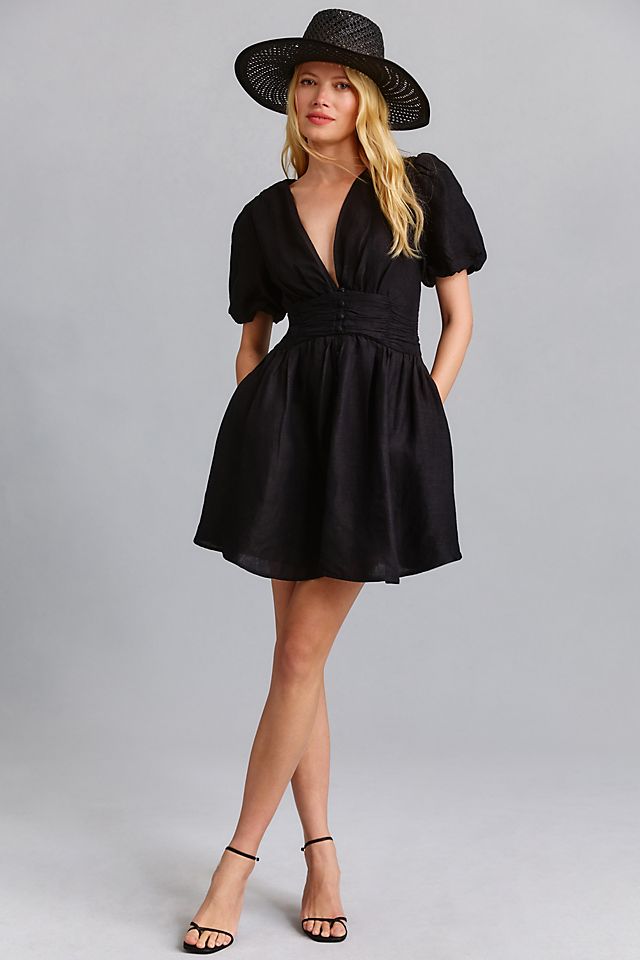 The Catalina Button-Front Mini Dress