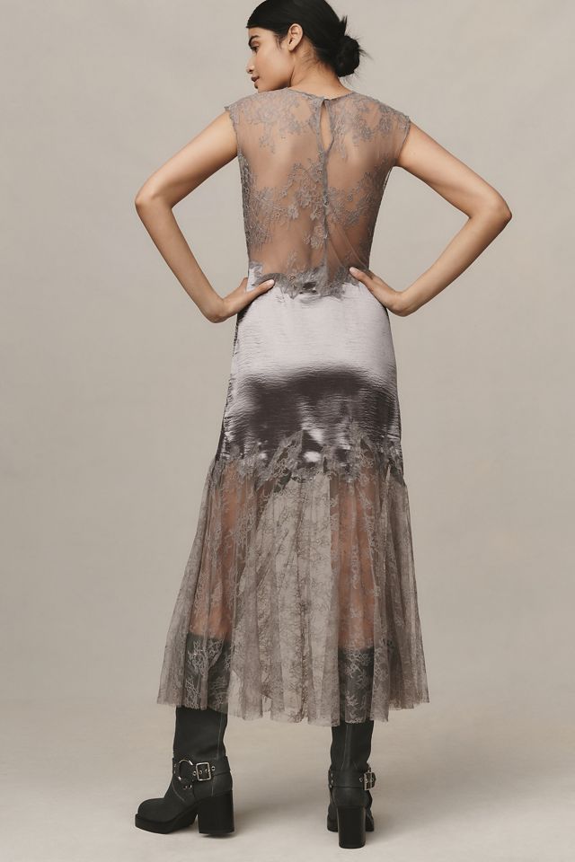 slim lace maxi dress anthropologie By Anthropologie Lace Slim Midi Dress
