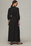 Maeve Button-Front Belted Maxi Shirt Dress