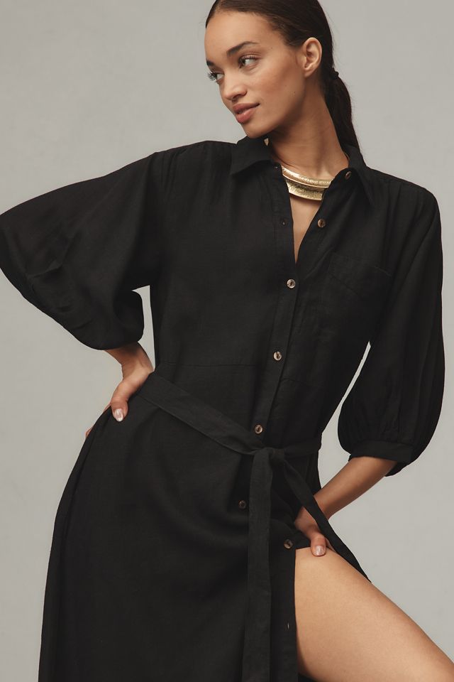 Robe portefeuille maxi ceinturée boutonnée Maeve #2