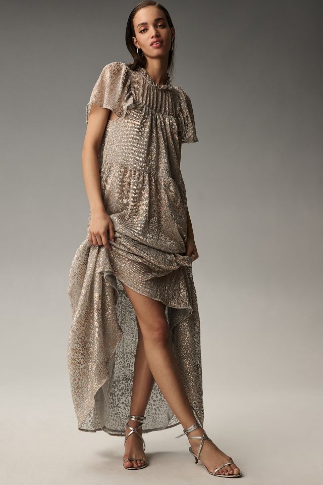 Anthropologie shop silver dress