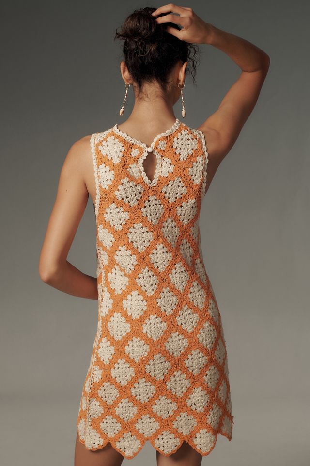 anthropologie crochet mini dress Crochet Mini Dress