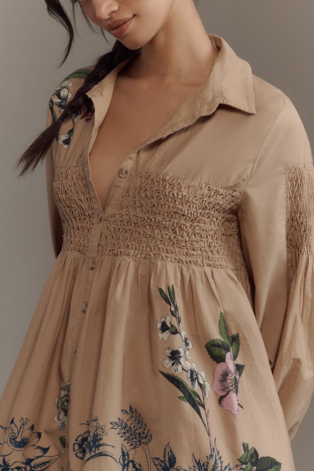 Maeve Smocked Shirt Dress #2