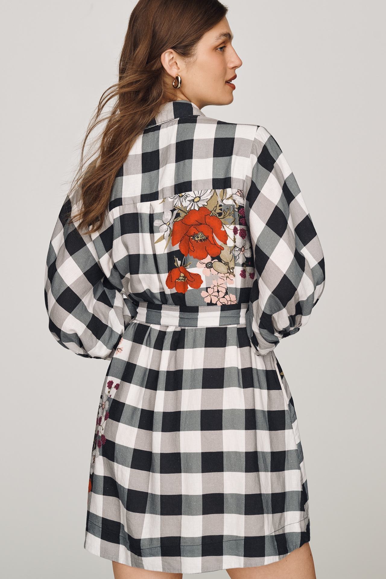 Mona Linen Mini Shirt Dress by Maeve