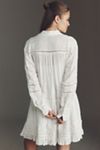By Anthropologie Embroidered Mini Shirt Dress