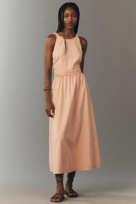jessica mcclintock halter dresses SCOTT McCLINTOCK & JESSICA McCLINTOCK HUGE SATIN INSET HALTER EVENING –  Vintage Clothing & Fashions main image 0