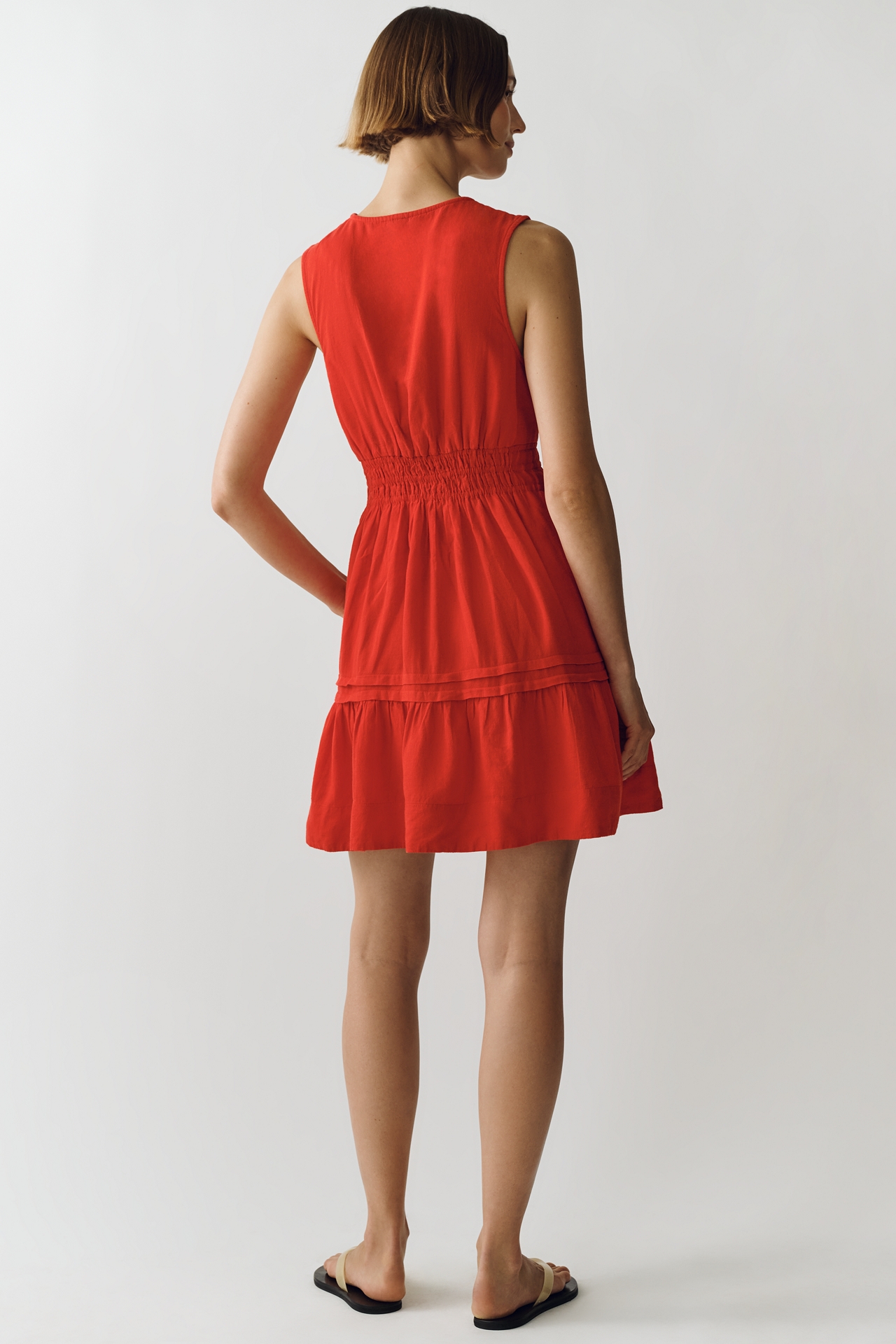 By Anthropologie Somerset Linen Blend Sleeveless Mini Dress