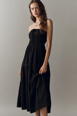 black sparkle mother of the bride dress Anthropologie BHLDN Dylan Satin One Shoulder Slit Gown Size 14 Black –  Finds For You main image 1