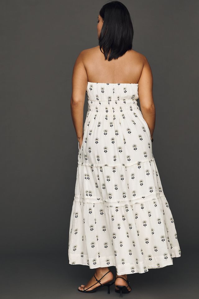 Somerset Linen Blend Strapless Midi Dress #5