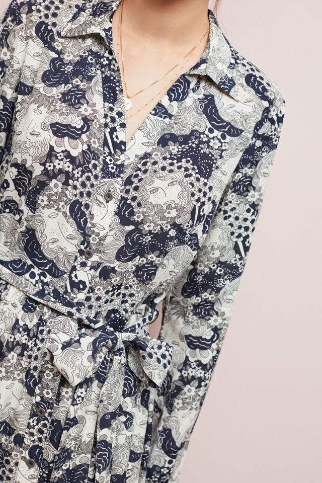 Colloquial Long-Sleeved Shirtdress #3