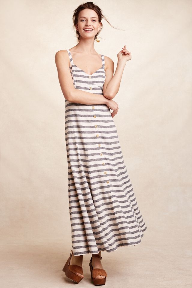 By Anthropologie Stripe cheapest Maxi Dress, size L