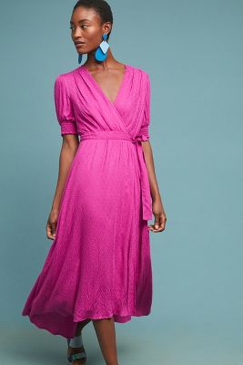 anthropologie wrap dress