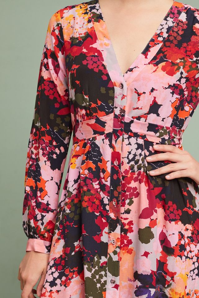 Printed Silk Wrap Dress #2