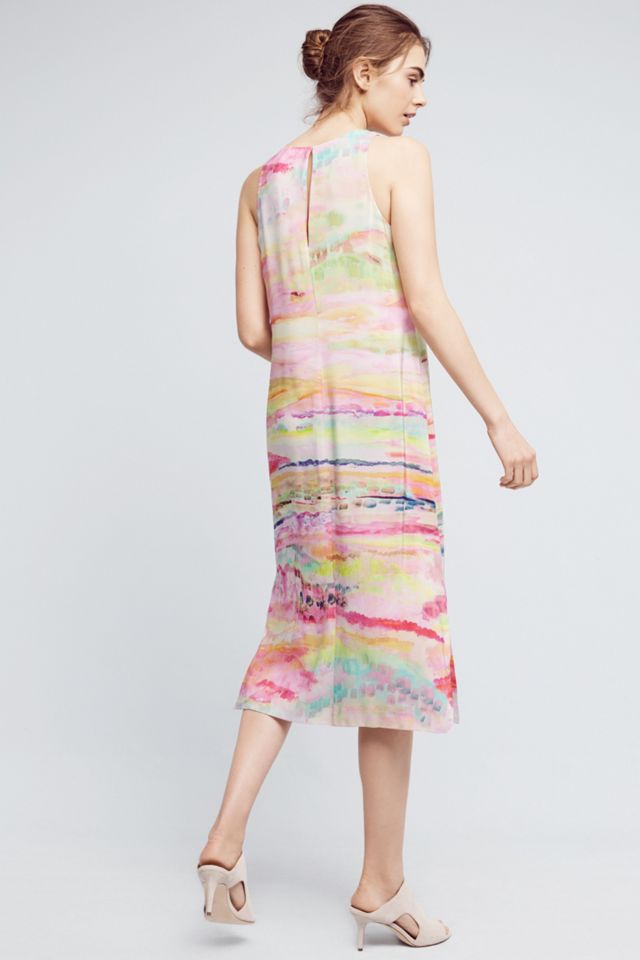 Painted Silk Column Dress #2
