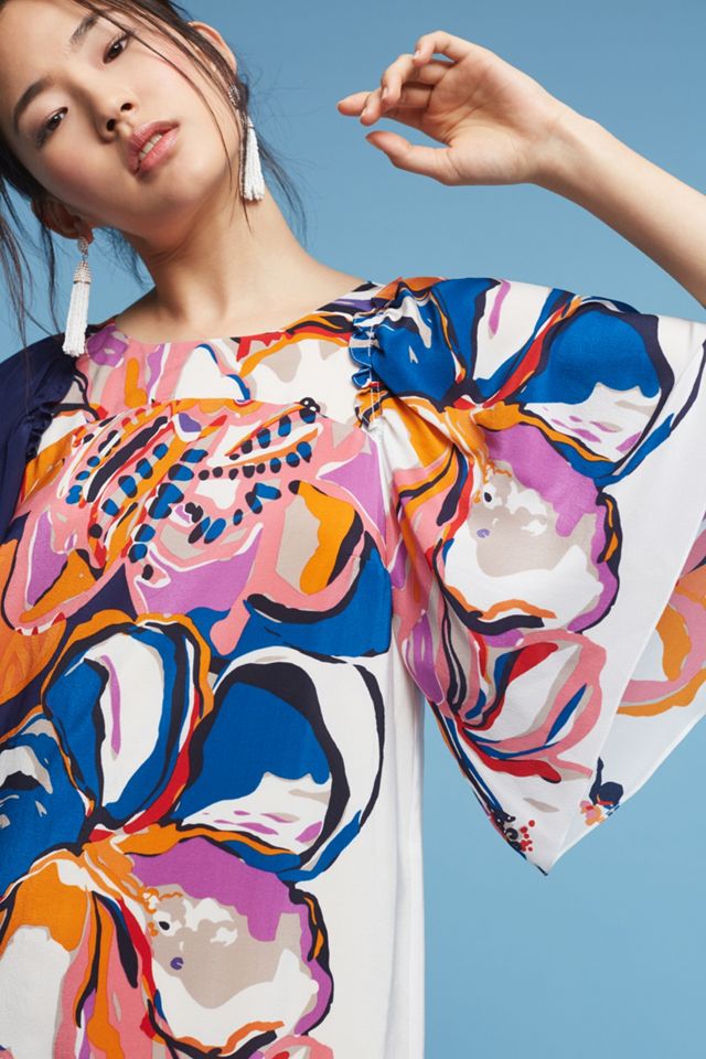 silk dress anthropologie By Anthropologie Mock-Neck Draped Silk Dress