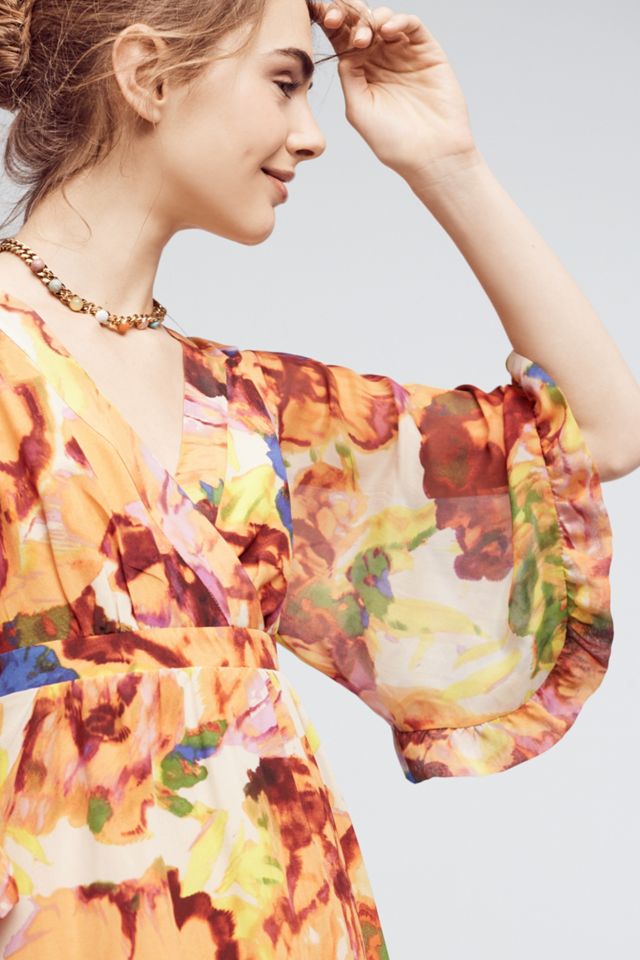 Deloria Printed Silk Dress #1